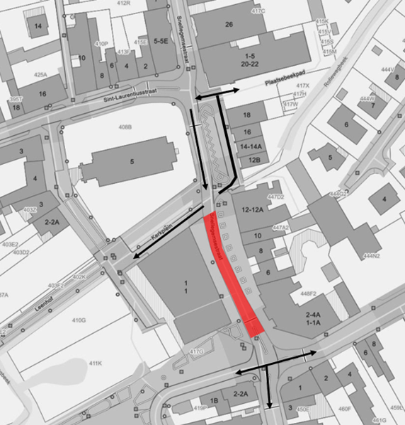 Circulatieplan verkeer door werken Groenestraat